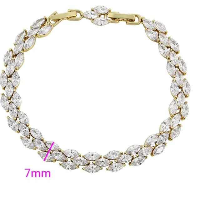 14K Gold Filled Cubic Zirconia Tennis Bracelet