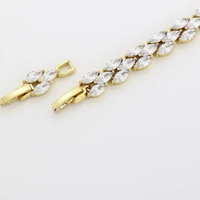 14K Gold Filled Cubic Zirconia Tennis Bracelet