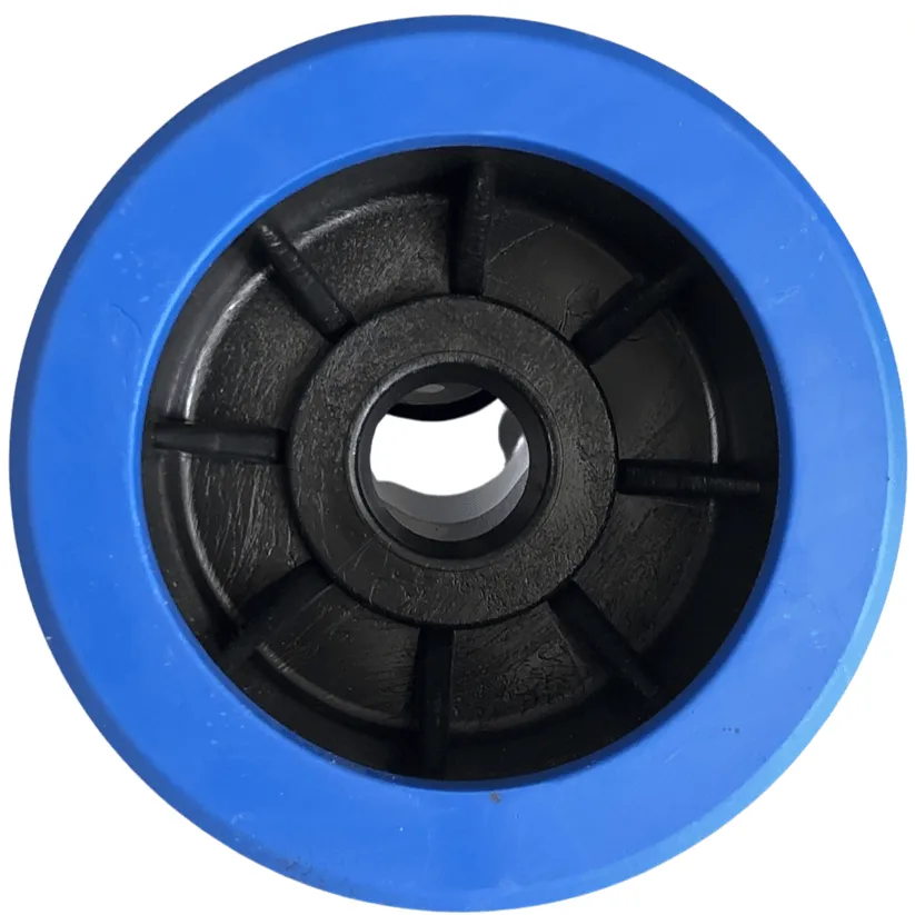 4 Boat Trailer Wobble Roller Smooth 22mm Bore Hole 3 Wide Rollers Blue/Black