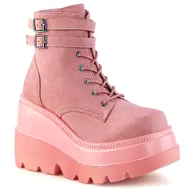 4 Inch Platform SHAKER-52 Baby Pink Suede