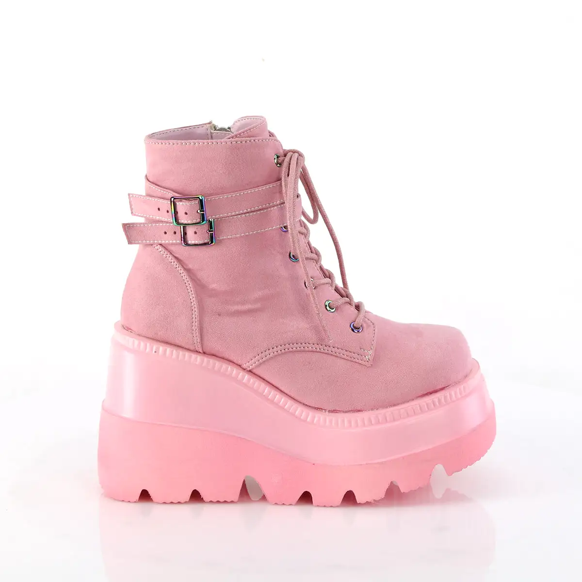 4 Inch Platform SHAKER-52 Baby Pink Suede