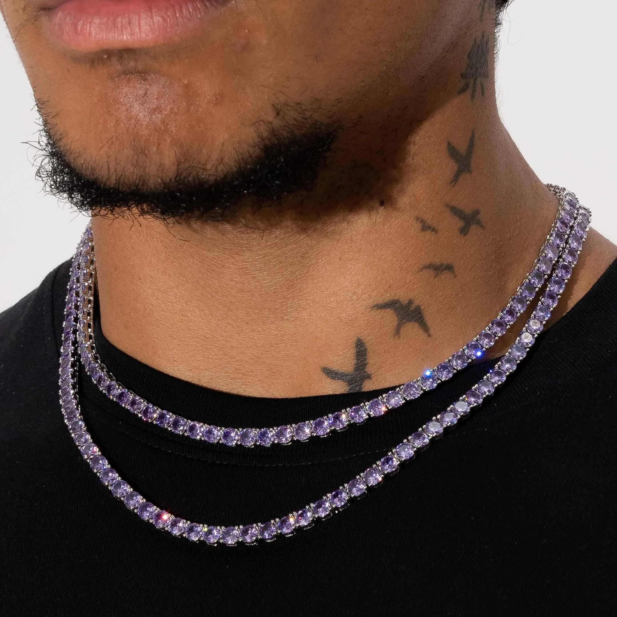 5mm Tennis Chain - Purple Amethyst