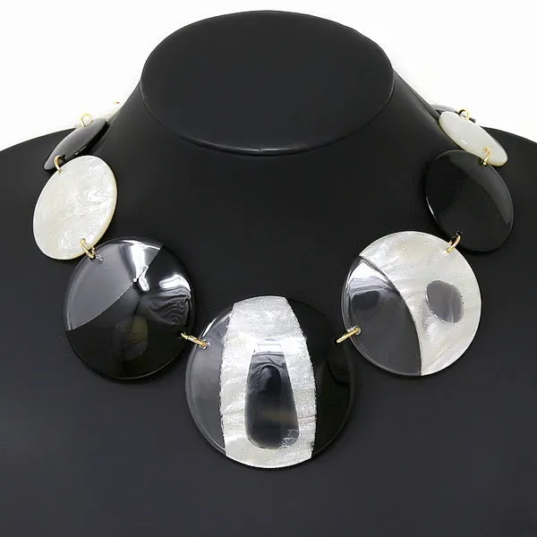 Acetate Disc Short Necklace