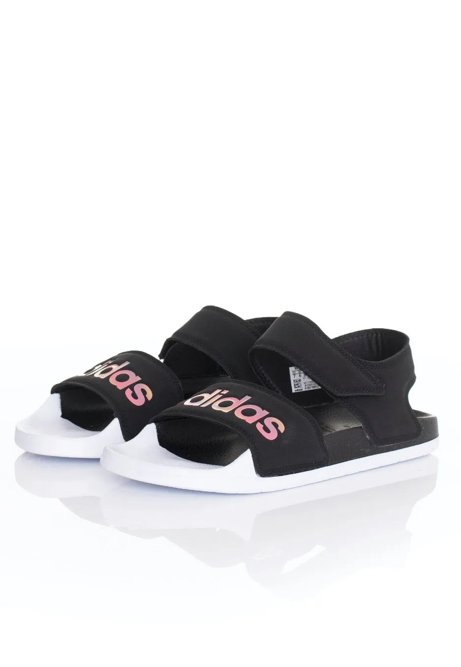 Adidas - Adilette Sandal Core Black/Iridescent/Ftwr White - Girl Sandals