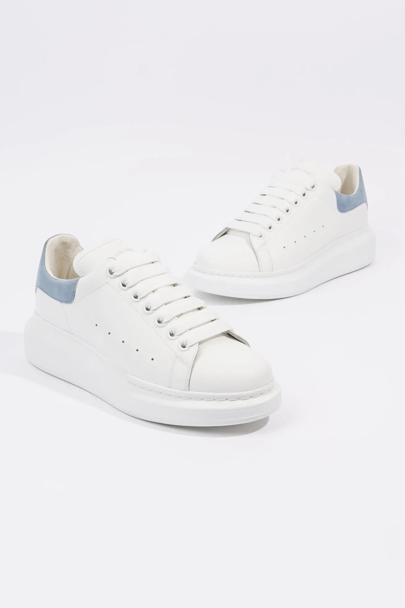 Alexander McQueen Oversized Sneaker White / Baby Blue Tab EU 38 / UK 5