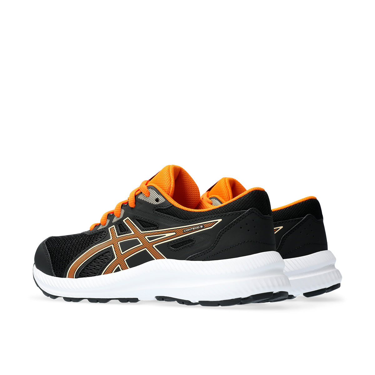 Asics Contend 8 GS Kids Black Bright Orange   