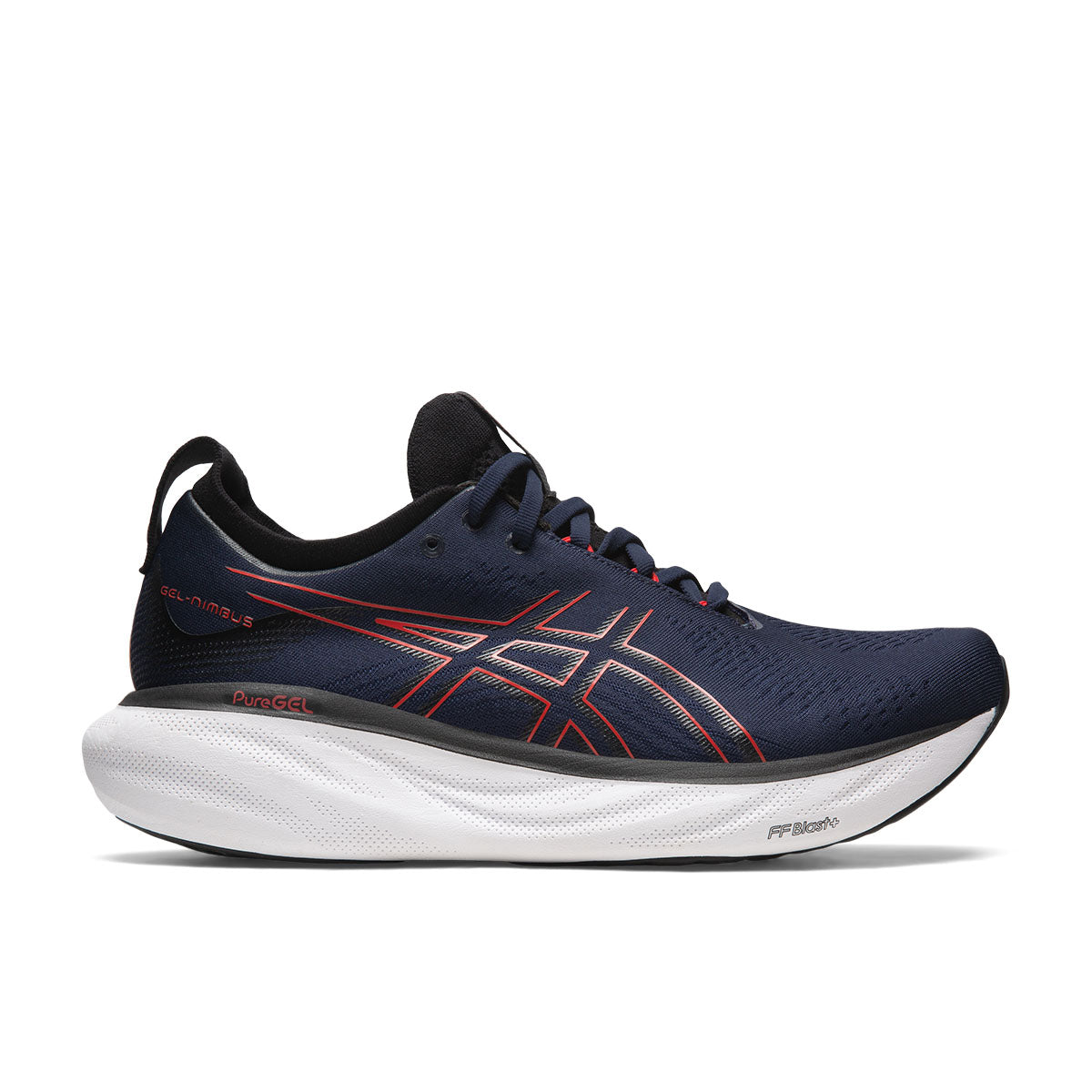 Asics Gel Nimbus 25 Men Midnight Electric Red    