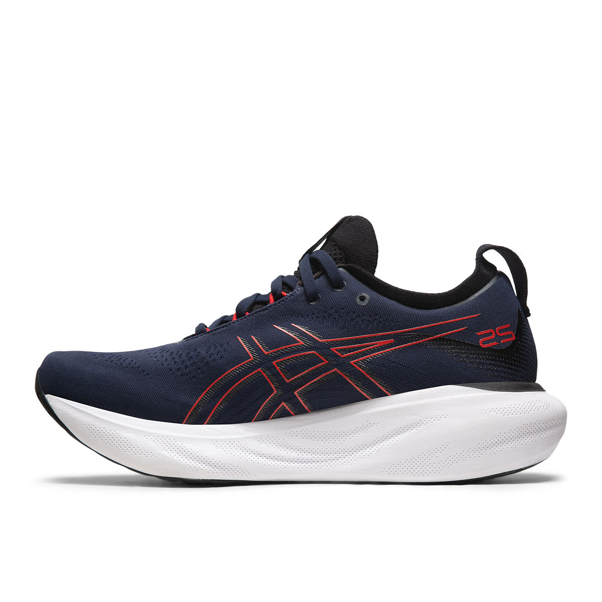 Asics Gel Nimbus 25 Men Midnight Electric Red    