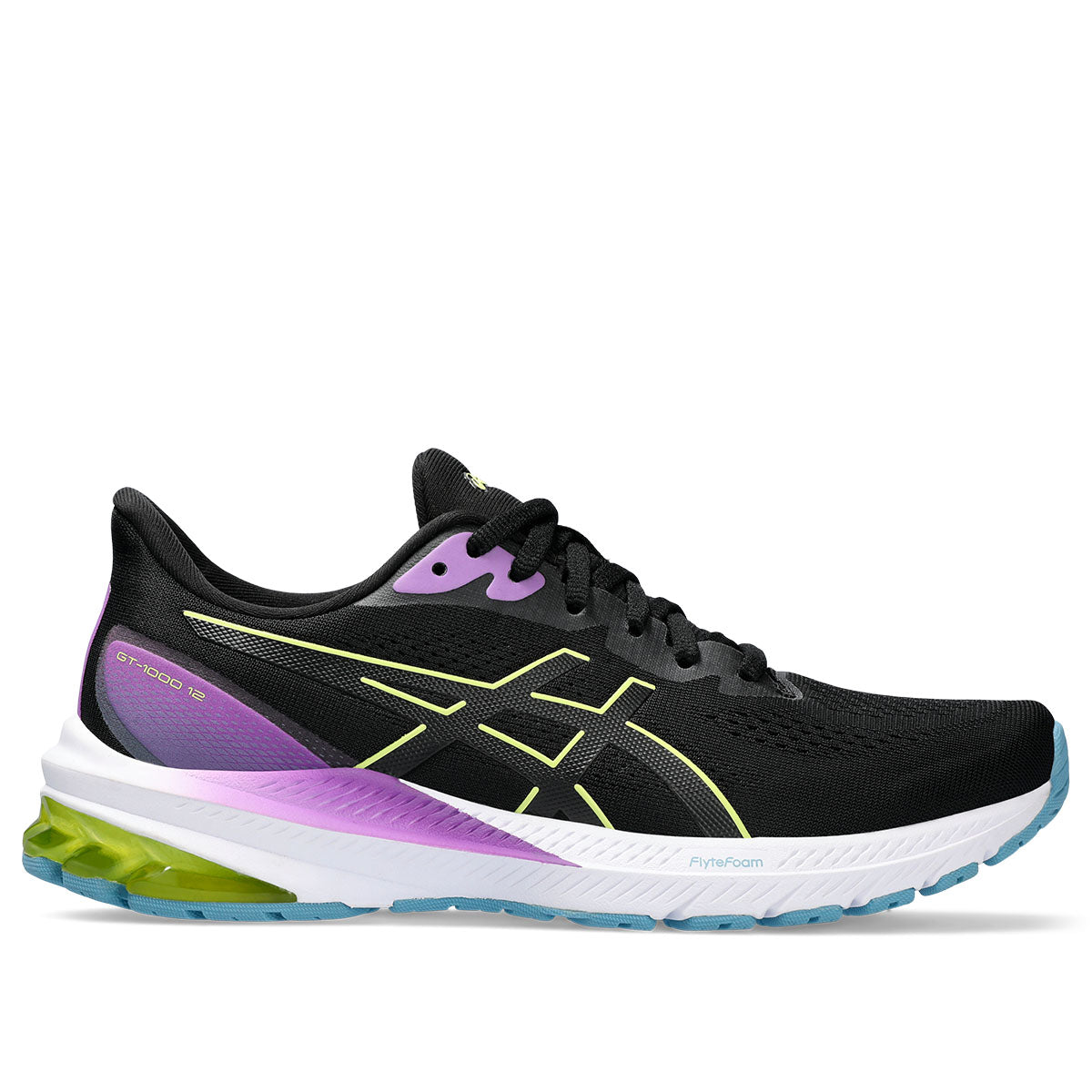 Asics GT 1000 12 Women Black Glow Yellow   