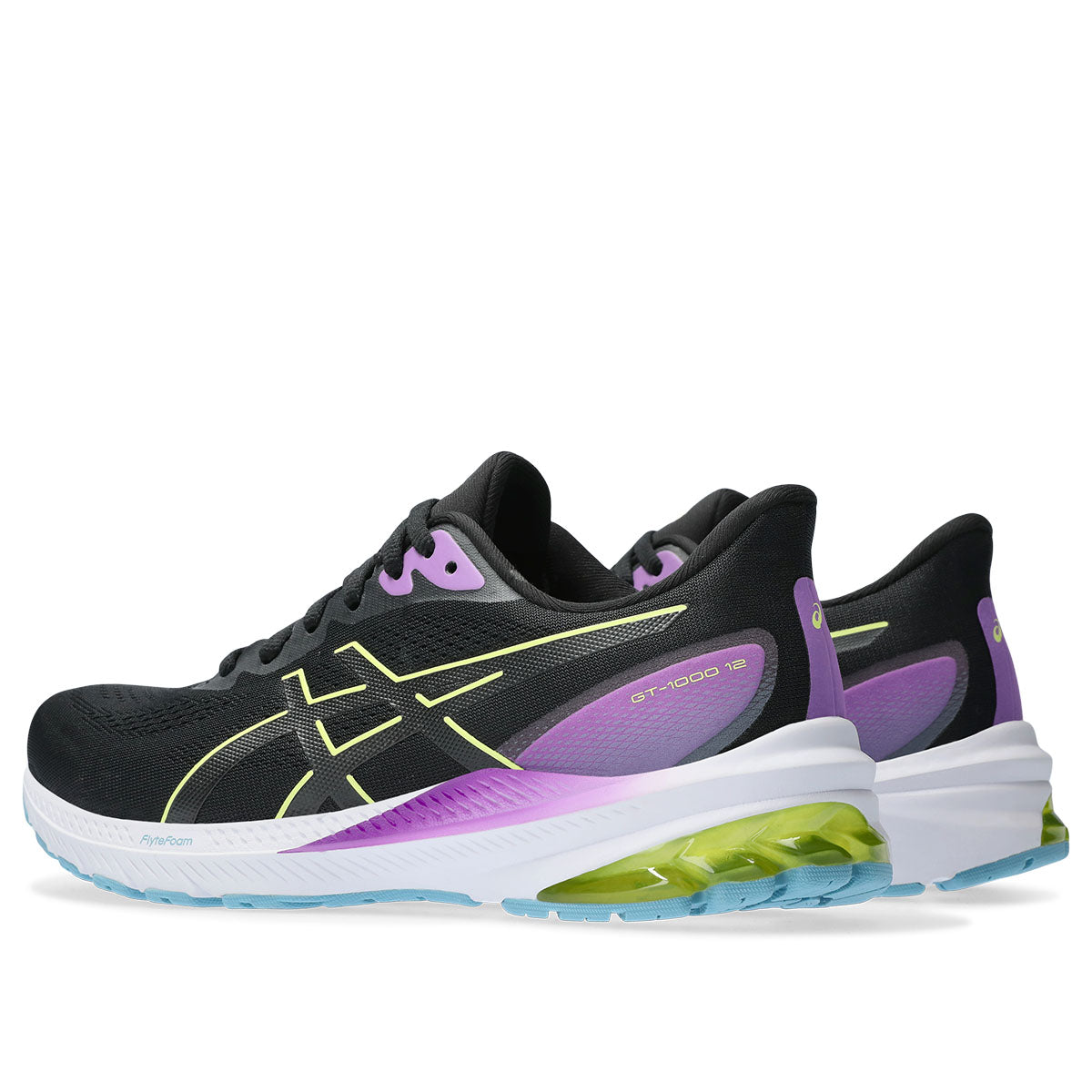 Asics GT 1000 12 Women Black Glow Yellow   