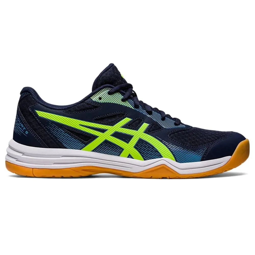 ASICS Men's Upcourt 5 Badminton Shoe (Midnight/Hazard Green)