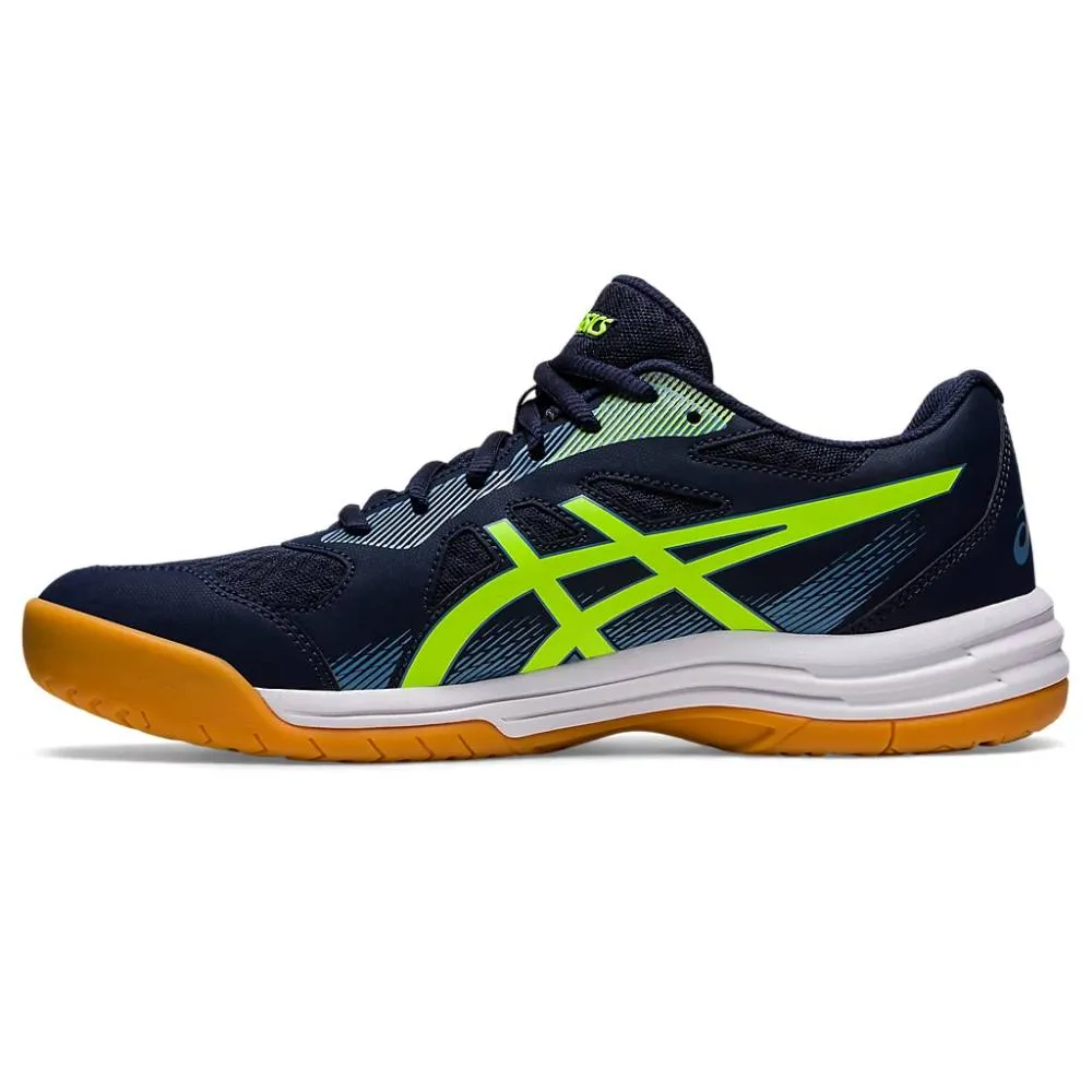 ASICS Men's Upcourt 5 Badminton Shoe (Midnight/Hazard Green)