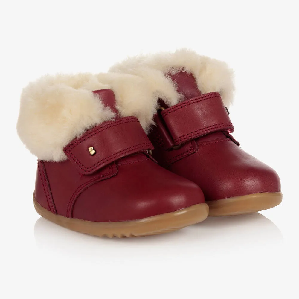 Baby Red Leather Boots 