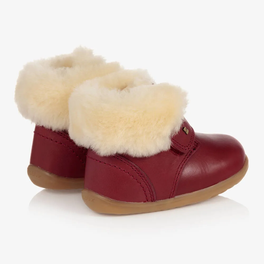 Baby Red Leather Boots 