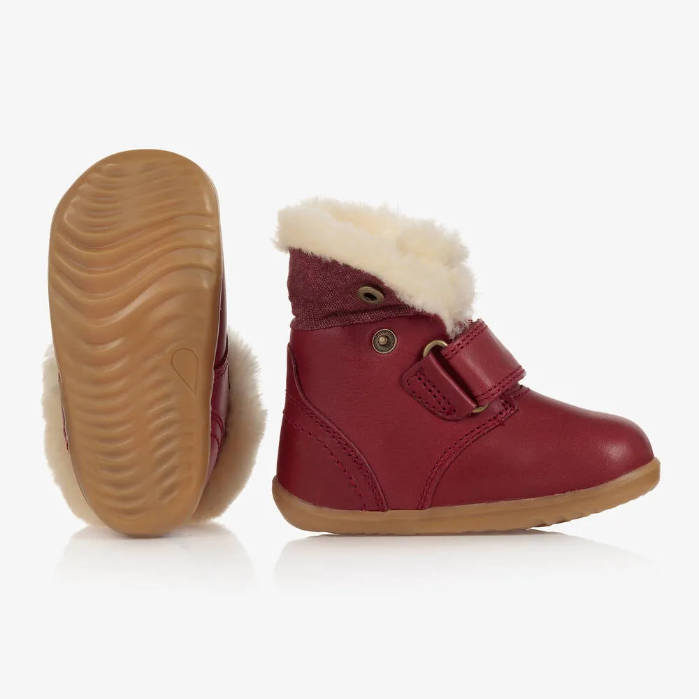 Baby Red Leather Boots 