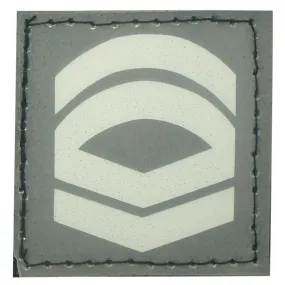 BLUE GLOW IN THE DARK RANK PATCH - 1ST CLASS CORPORAL