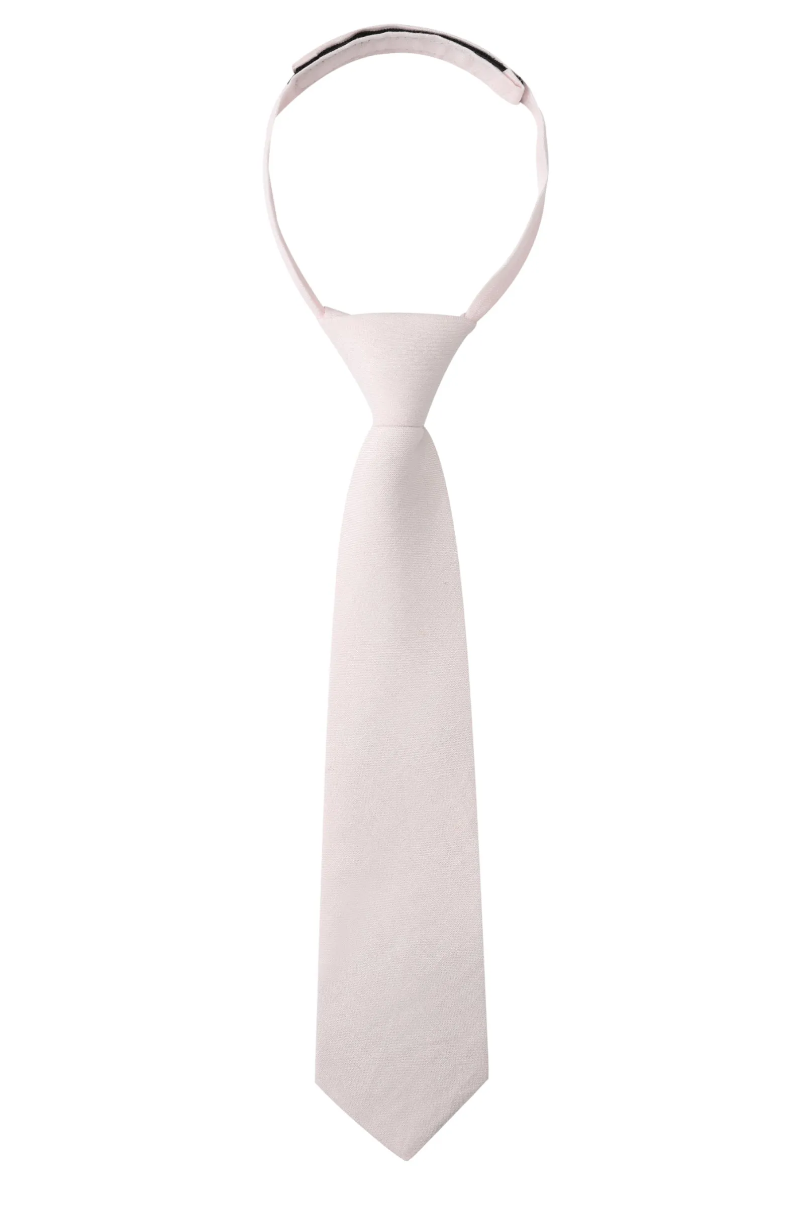 Blush Pink Slub Linen Kids Necktie