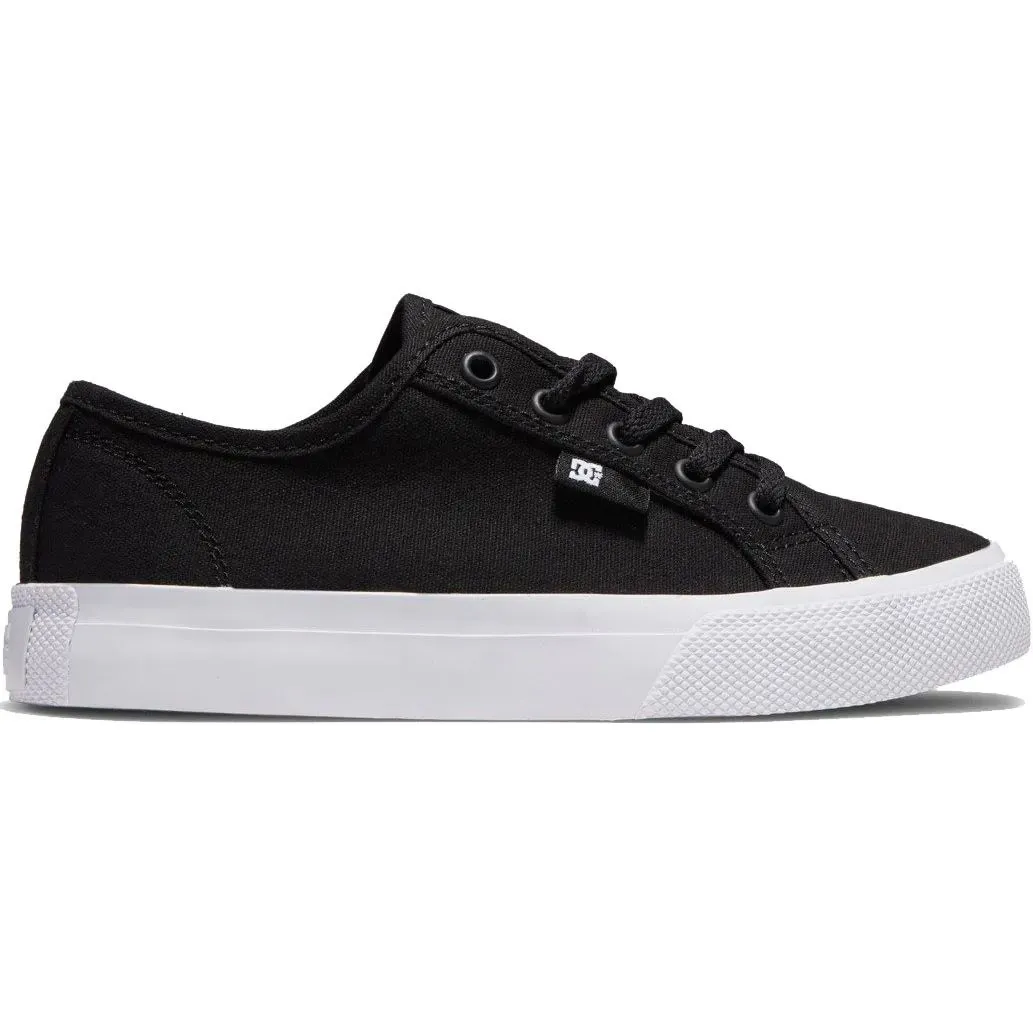 DC Manual Kids Skate Shoes - Black/White