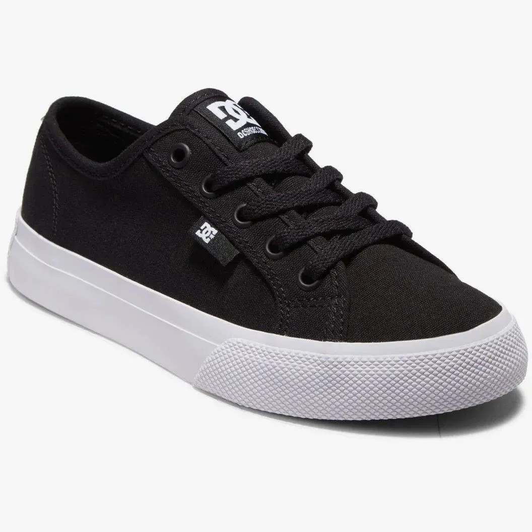 DC Manual Kids Skate Shoes - Black/White