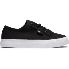 DC Manual Kids Skate Shoes - Black/White