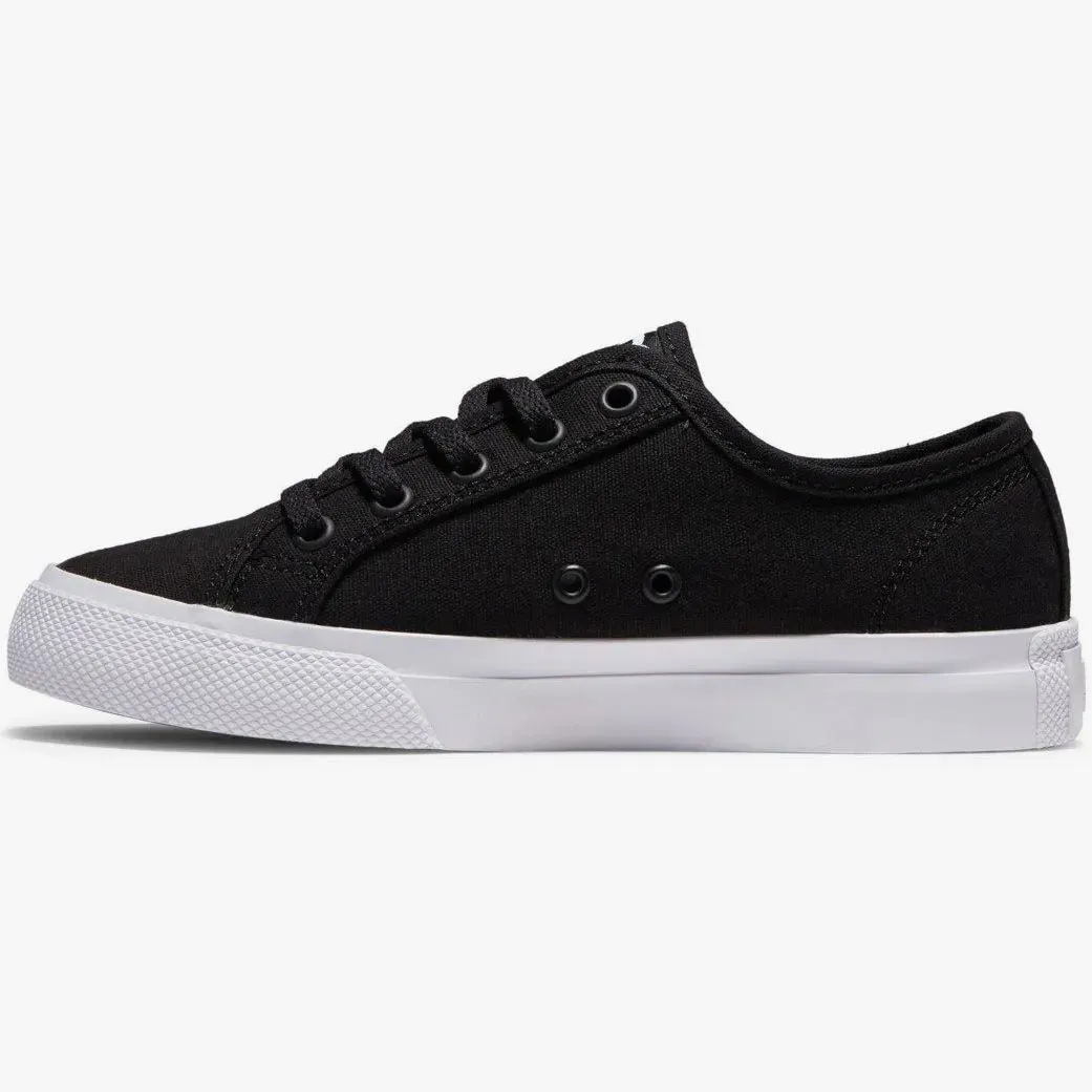 DC Manual Kids Skate Shoes - Black/White