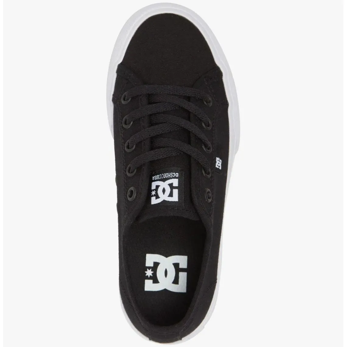 DC Manual Kids Skate Shoes - Black/White