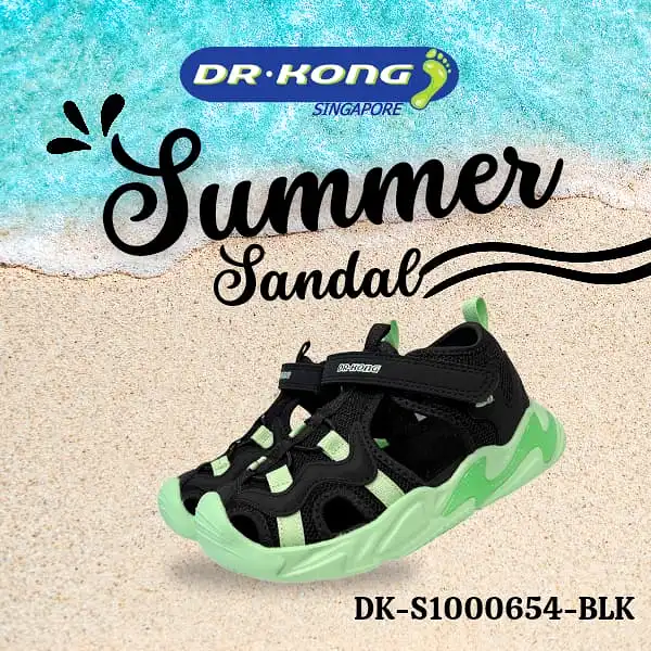 DR.KONG KIDS TOTAL CONTACT SANDALS DK-S1000654-BLK(RP : $119)