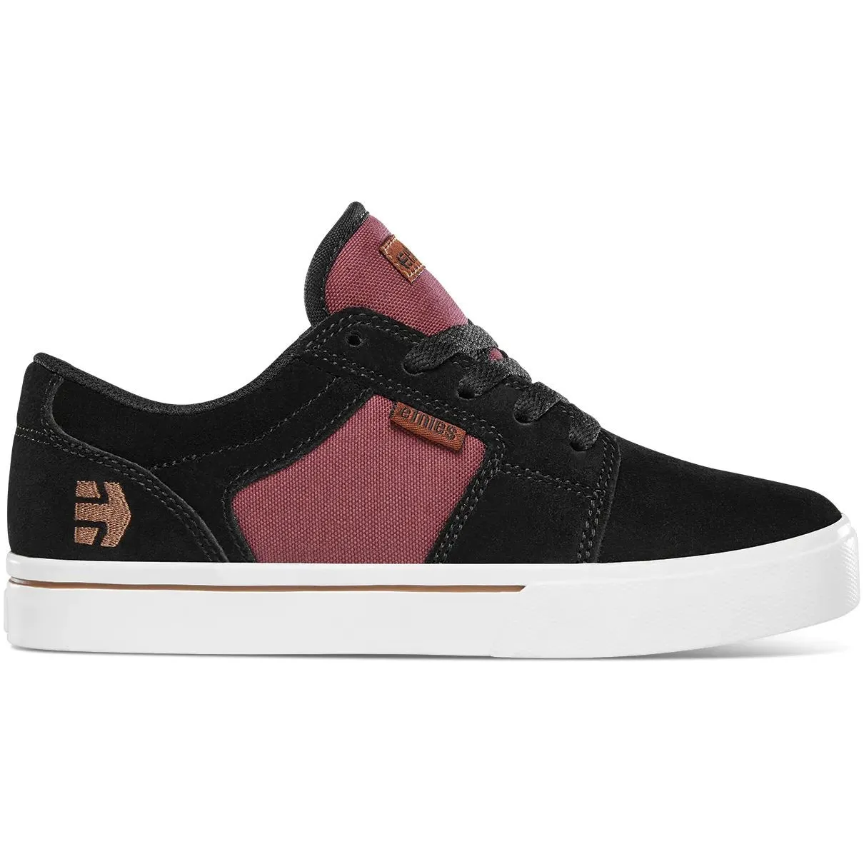 Etnies Barge LS Kids Skate Shoes - Black/Red