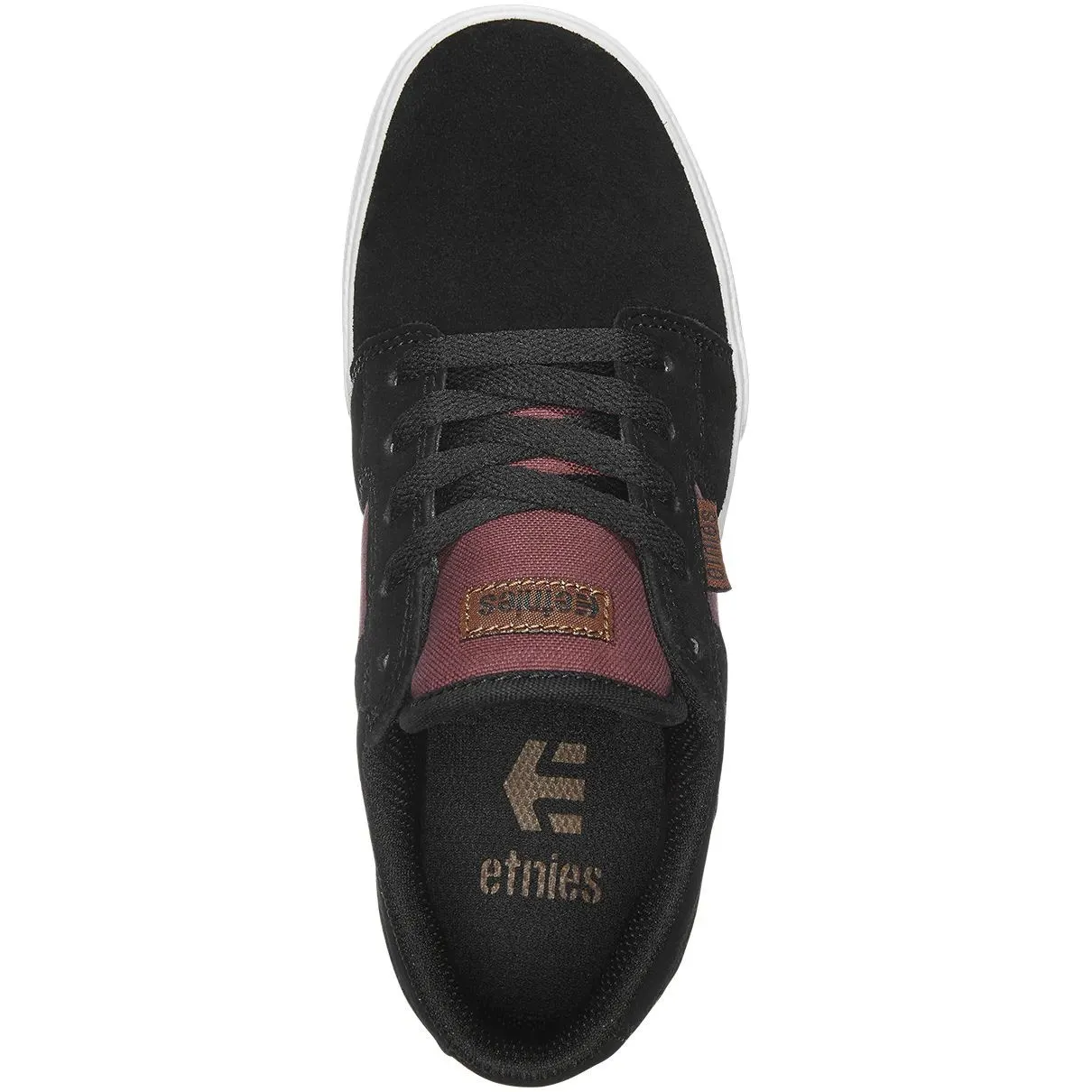 Etnies Barge LS Kids Skate Shoes - Black/Red