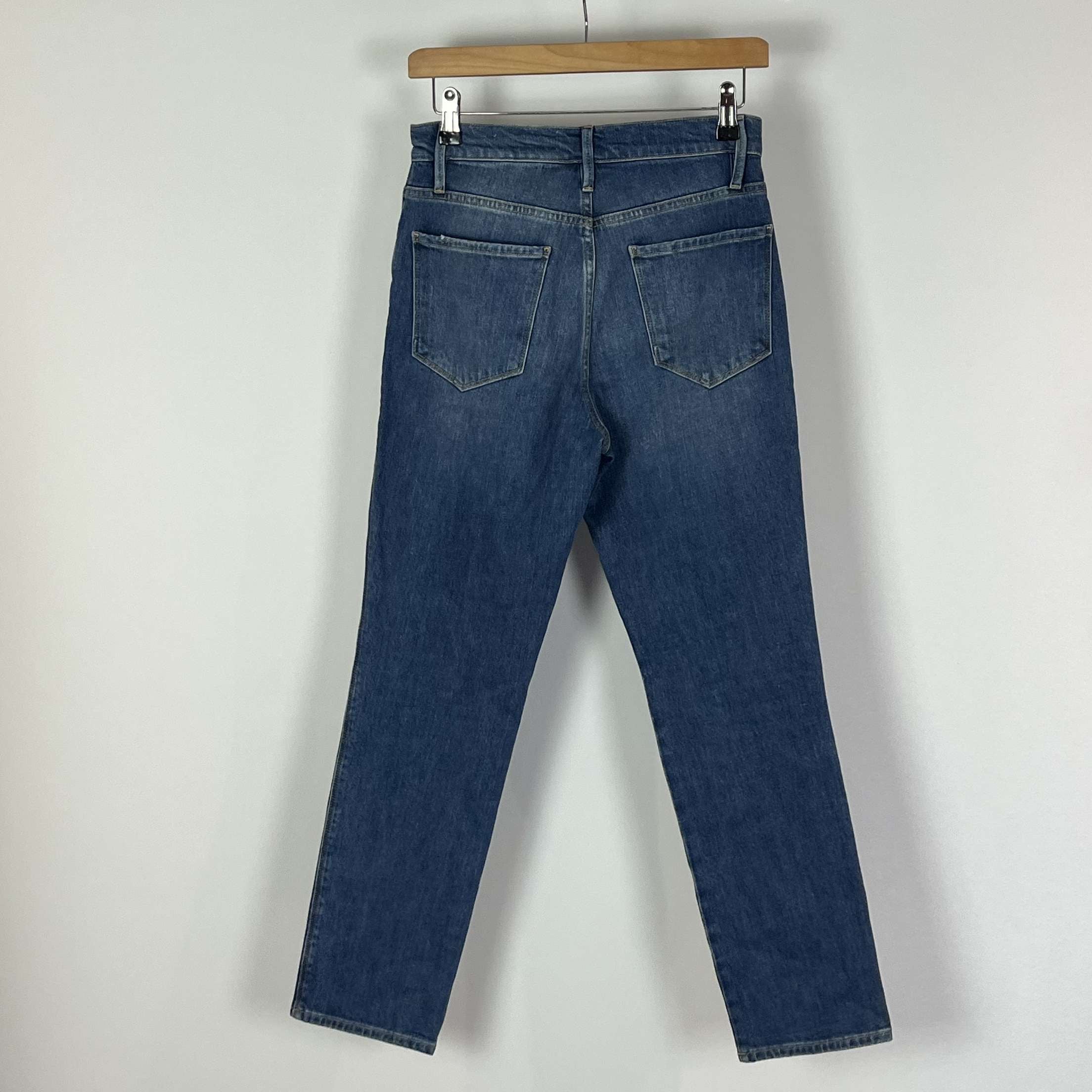 Frame Light Wash Crop Jeans XXS