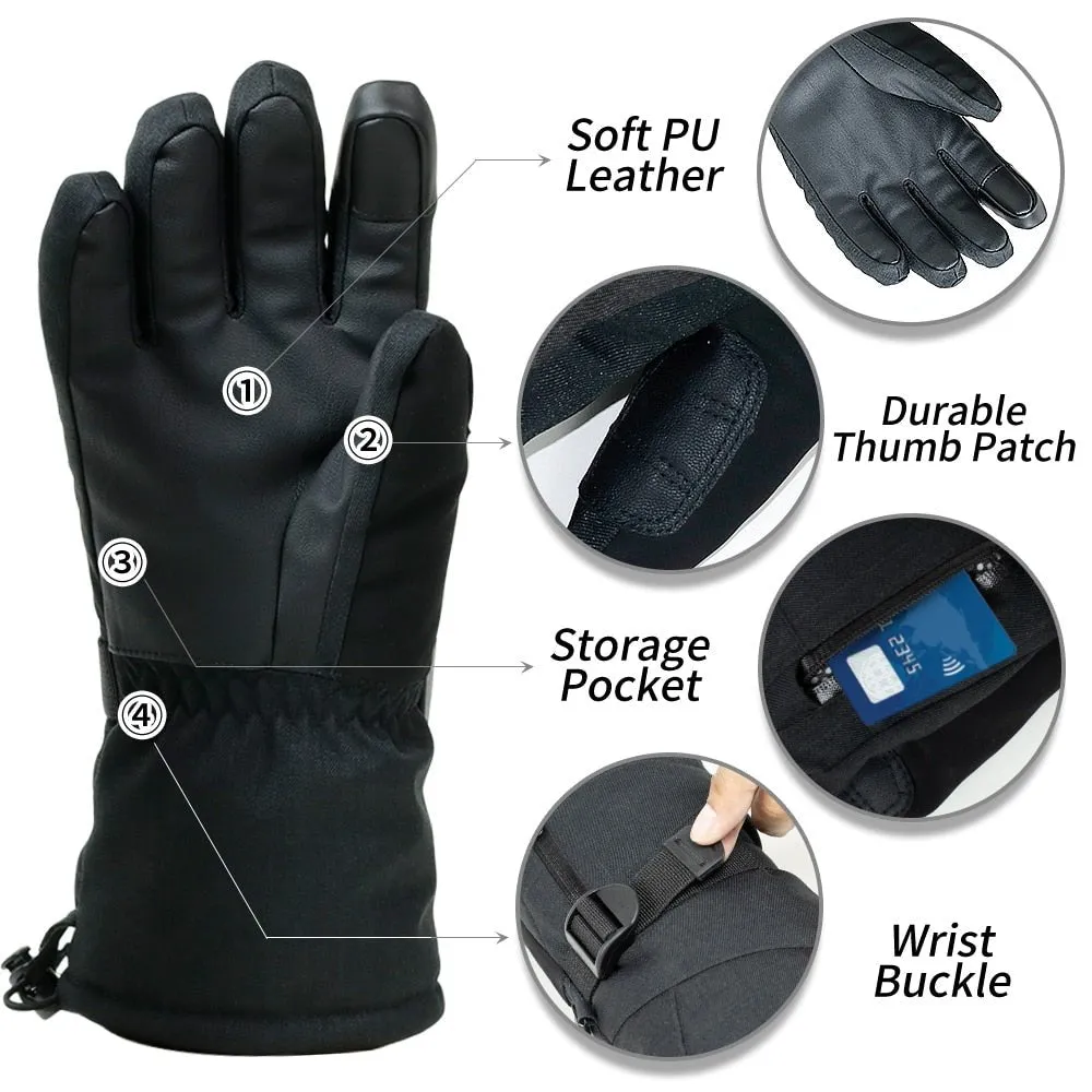 Gants de ski imperméables avec poche et compatibilité tactile COPOZZ - Insultate