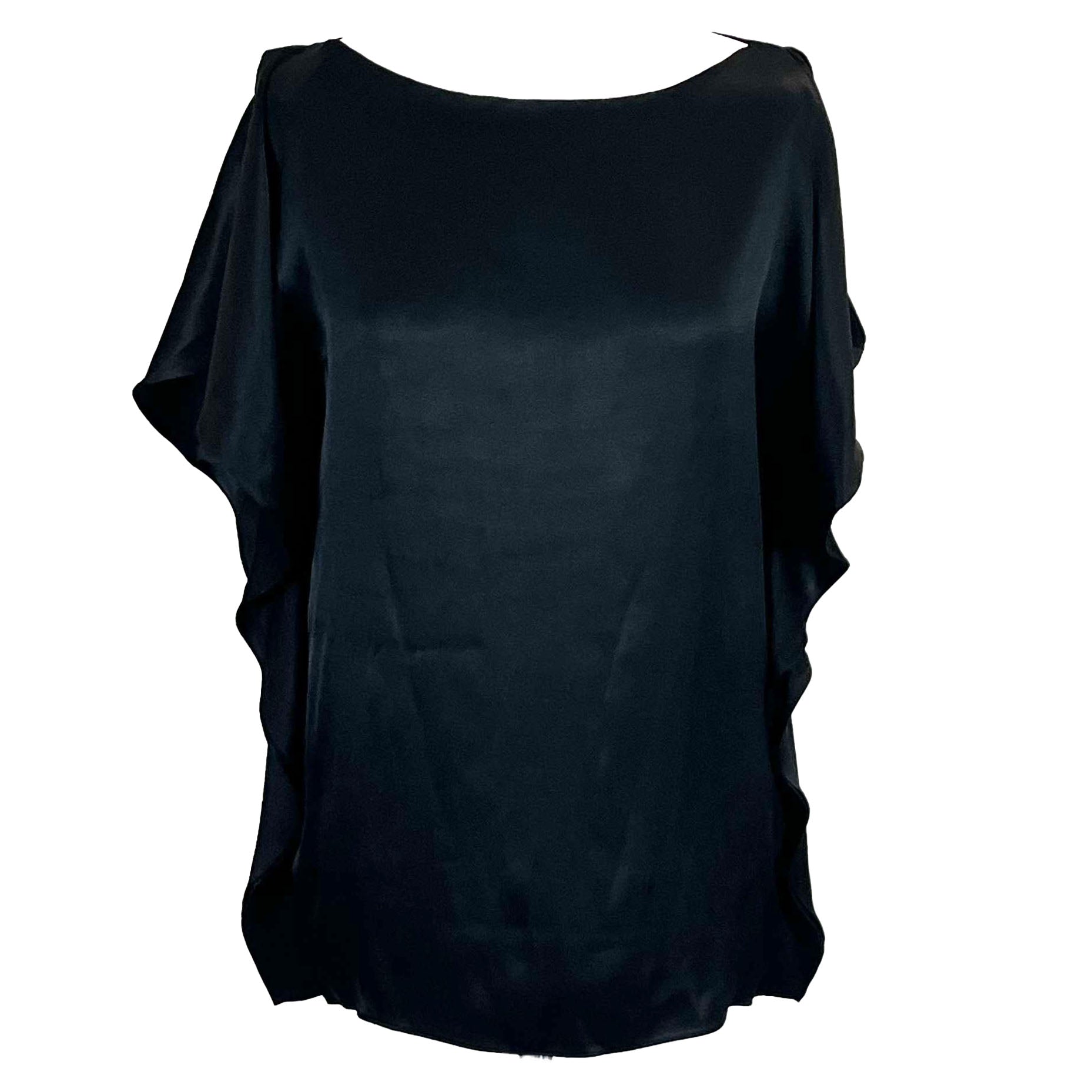 Joseph Black Silk Satin Stevie Top S