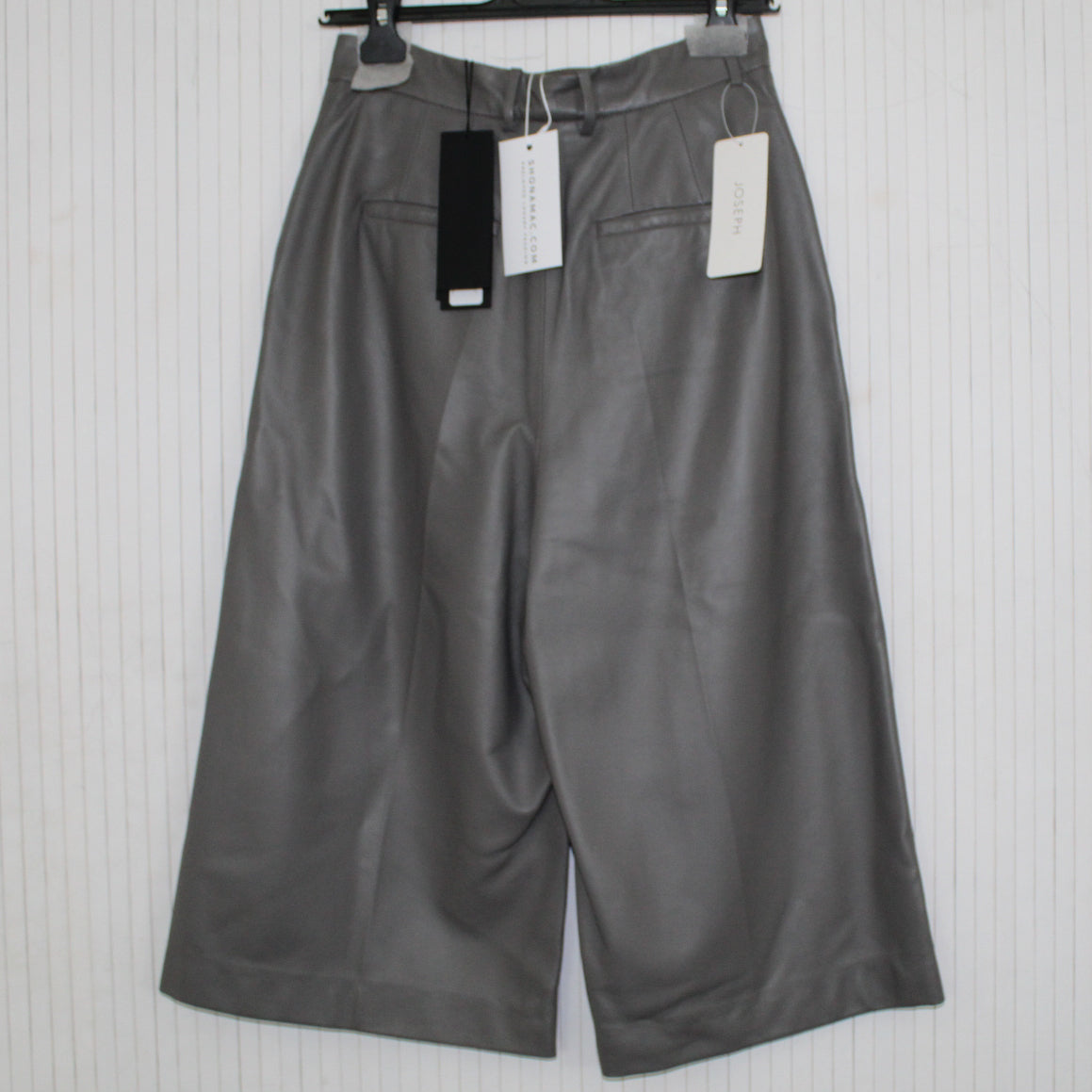 Joseph Brand New 895 Ash Timo Nappa Leather Culottes XS