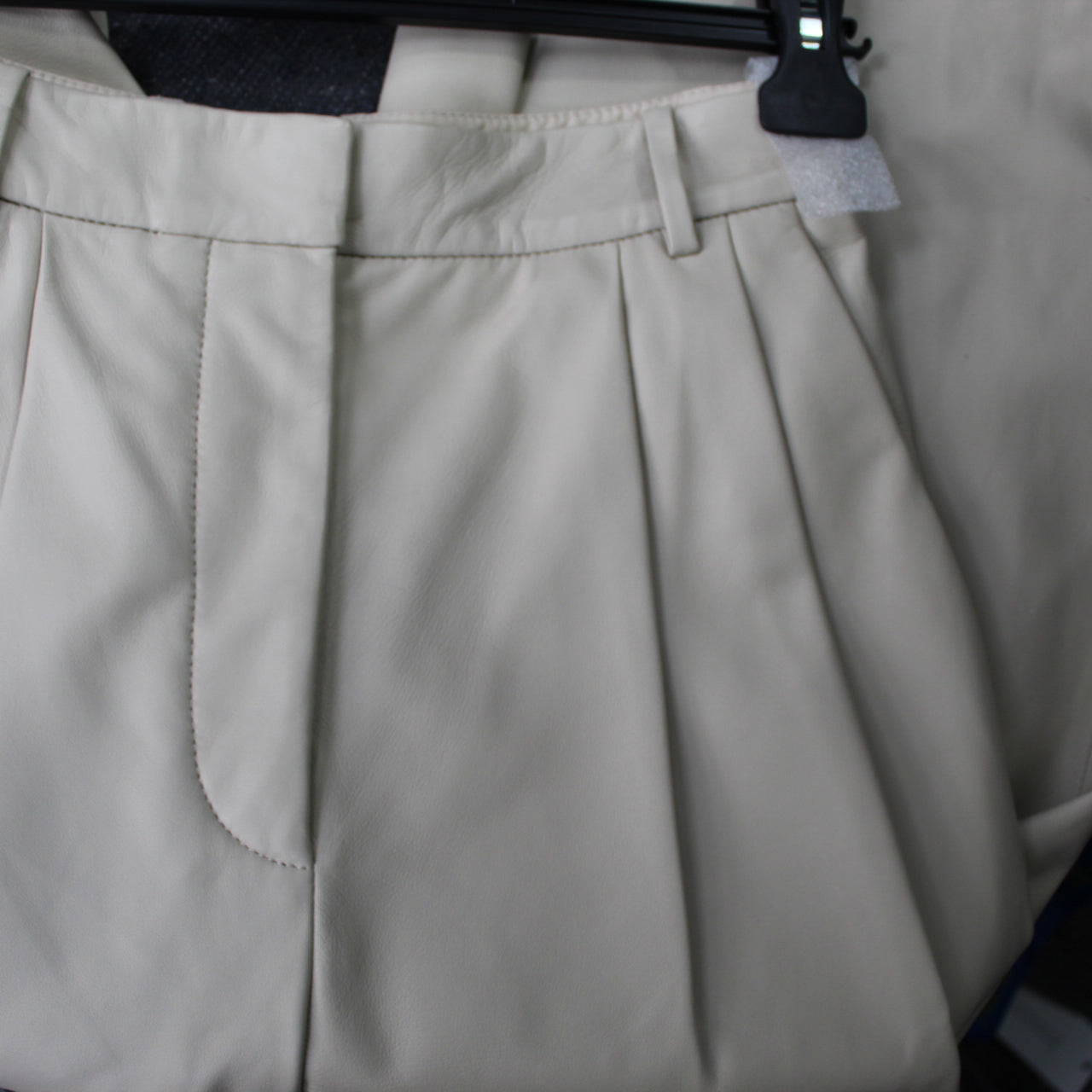 Joseph Brand New 895 Cream Timo Nappa Leather Culottes XS