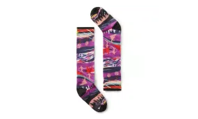 Junior Ski Zero Cushion Skication Print Over The Calf Socks - Purple