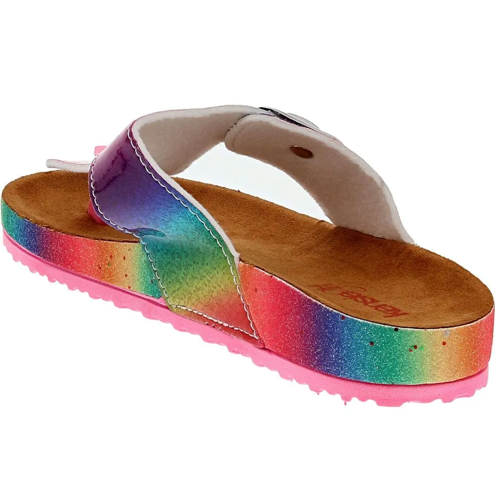 Kensie Girl Glitter Thong Footbed Girls Sandals