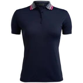 Ladies G/FORE Pleated Collar Polo Shirt Twilight