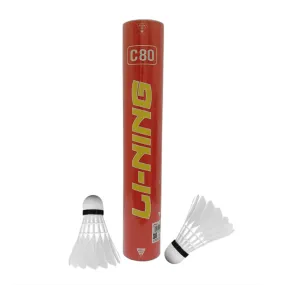 Li-Ning C80 Feather Badminton Shuttlecock (Pack Of 12)