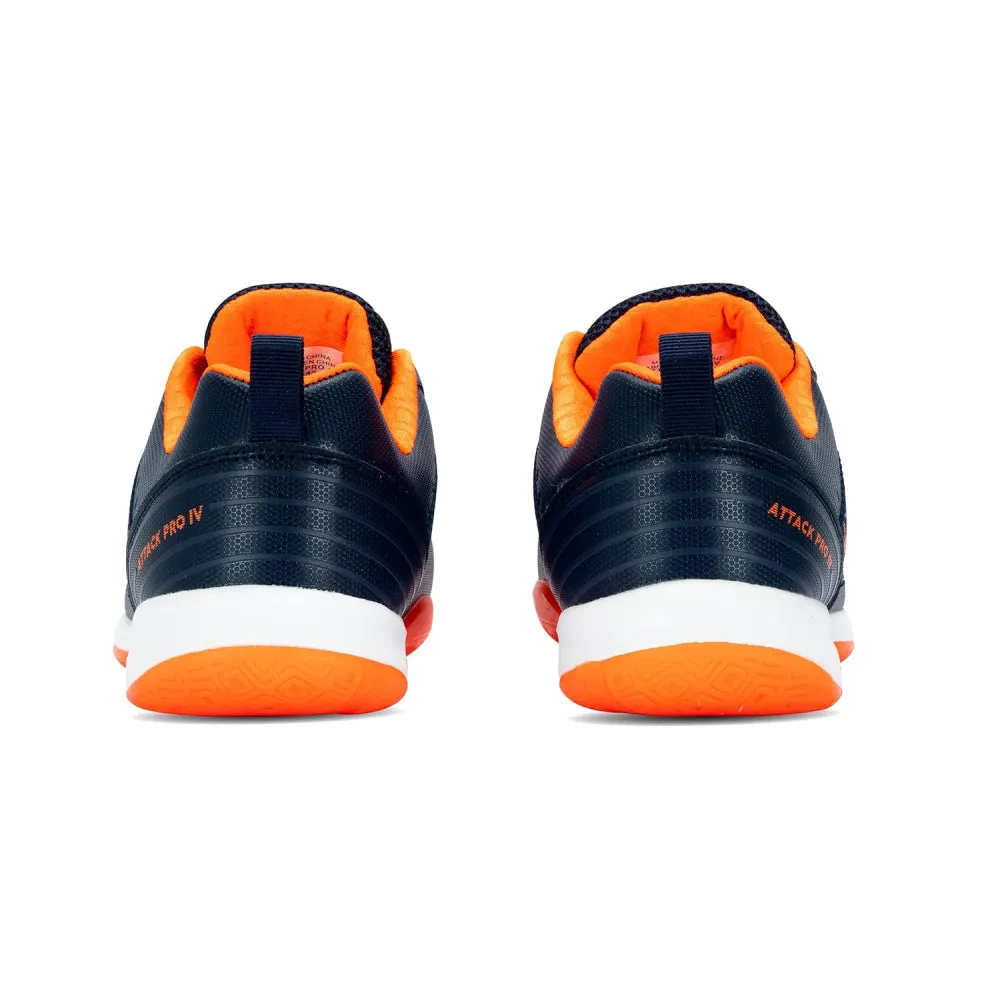 Li-Ning Men's Attack Pro IV Badminton Shoe (Navy/Orange)