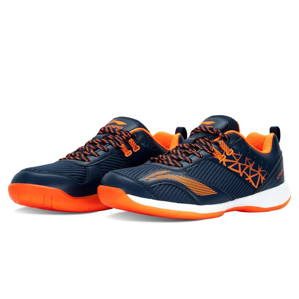 Li-Ning Men's Attack Pro IV Badminton Shoe (Navy/Orange)