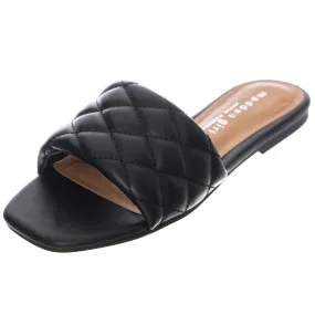 MADDEN GIRL Womens Porterr Black Paris Sandals 