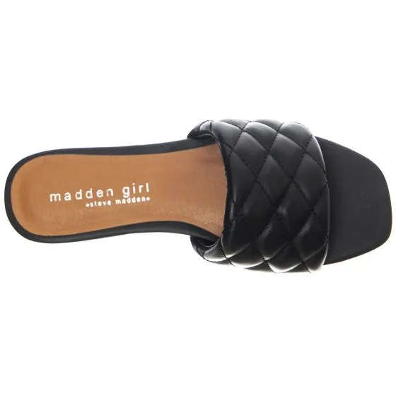 MADDEN GIRL Womens Porterr Black Paris Sandals 