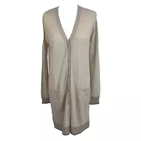 Max Mara Vanilla Wool & Cashmere Knit Longline Cardigan L