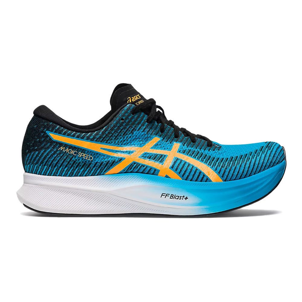 Men's Asics Magic Speed 2, Island Blue/Orange Pop, 10 D Medium