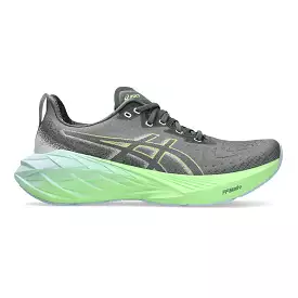 Men's Asics Novablast 4, Steel Grey/Electric Lime, 8 D Medium