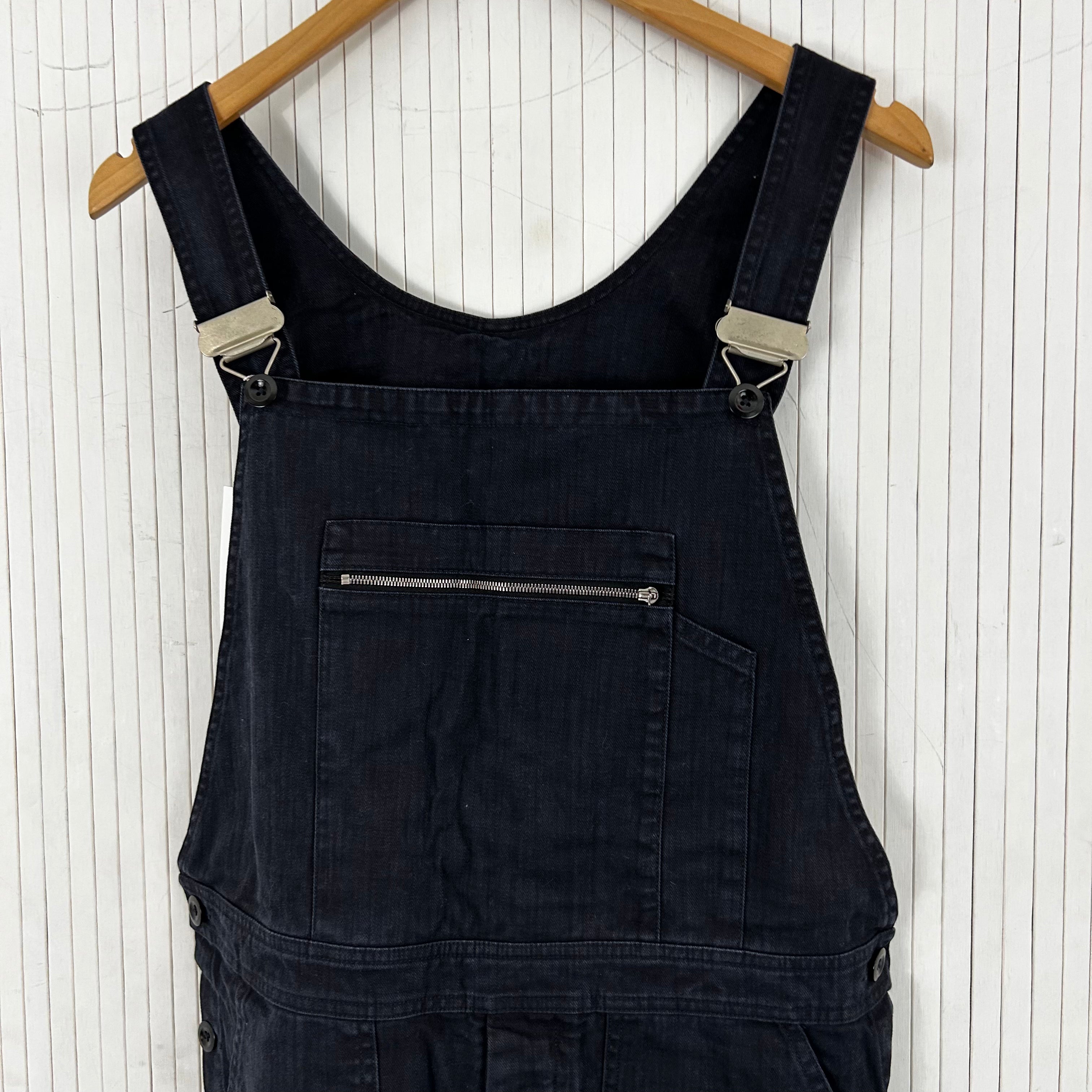 MHL Margaret Howell Black Canvas Dungarees S