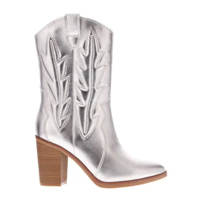 Mia Girl Womens Ryleh Stacked Heel Cowboy Boots