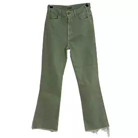 Mother Light Green The Hustler Ankle Fray Jeans M