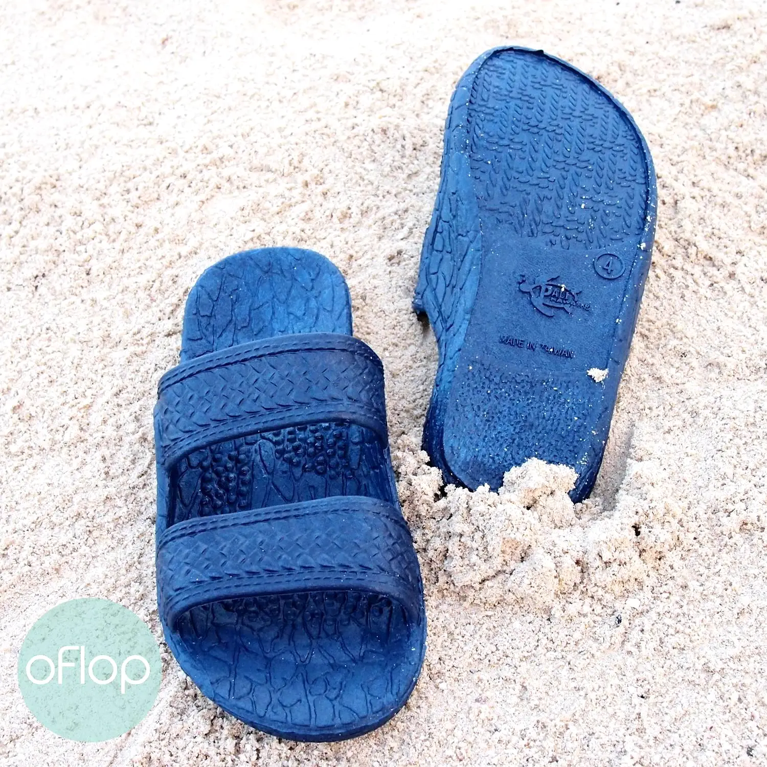 Navy Blue Kids Jandals ®-- Pali Hawaii Hawaiian Jesus Sandals