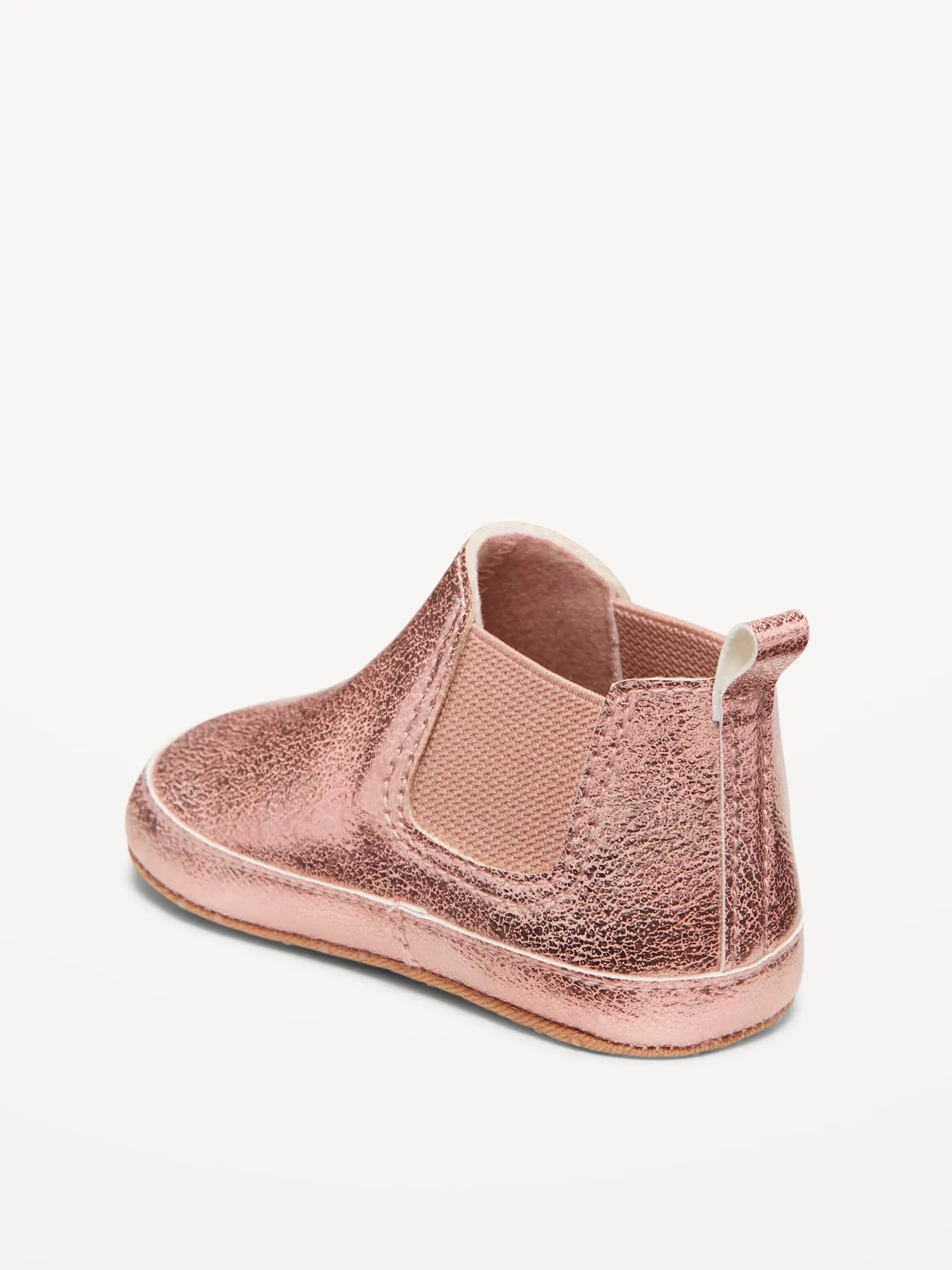 Old Navy Metallic Faux-Leather Chelsea Boots for Baby